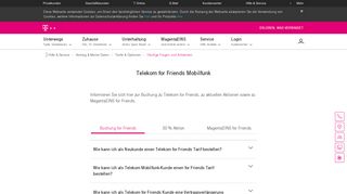 
                            2. MagentaEINS for Friends und 30 % Aktion | Telekom Hilfe