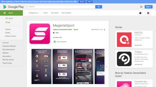
                            11. MagentaSport – Apps bei Google Play