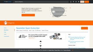 
                            11. magento 1 - Newsletter Spam Subscriber - Magento Stack Exchange