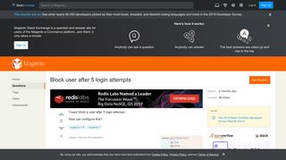 
                            1. magento 1.9 - Block user after 5 login attempts - Magento Stack ...