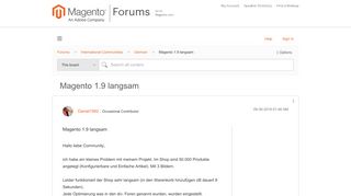 
                            4. Magento 1.9 langsam - Magento Forums