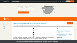 
                            2. magento 1.9 - Soap Error - Procedure 'loginParam not present ...