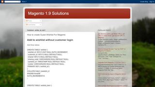 
                            2. Magento 1.9 Solutions : How to create Guest Wishlist For Magento
