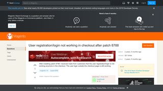 
                            1. magento 1.9 - User registration/login not working in checkout ...