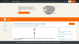 
                            2. magento 2.1 - How to add breadcrumbs in my account pages - Magento ...