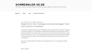 
                            11. Magento ACL: Kein 