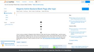 
                            4. Magento Admin Backend Blank Page after login - Stack Overflow