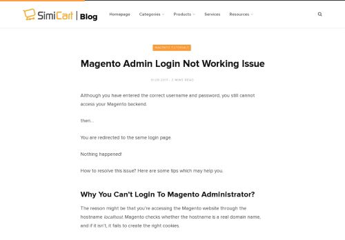 
                            8. Magento Admin Login Not Working - Magento Tutorials - SimiCart
