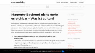 
                            8. Magento-Backend nicht mehr erreichbar – Was ist zu tun ...