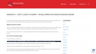 
                            10. Magento - Can't login to Admin - Mysql error 28 from storage engine ...