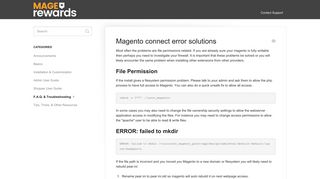 
                            7. Magento connect error solutions - MageRewards Knowledgebase