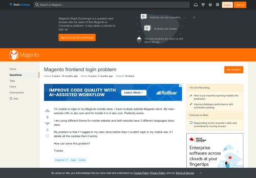 
                            2. Magento frontend login problem - Magento Stack Exchange