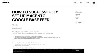 
                            1. Magento Google Base Feed, How To Set Up Magento ... - Born Group