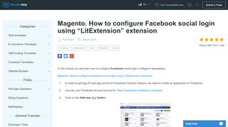 
                            3. Magento. How to configure Facebook social login ... - TemplateMonster