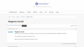 
                            4. Magento Install | Virtualmin