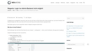 
                            7. Magento: Login ins Admin-Backend nicht möglich - webAufstieg