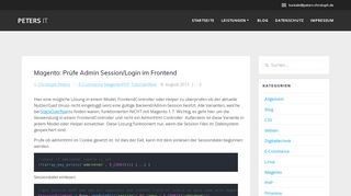 
                            6. Magento: Prüfe Admin Session/Login im Frontend – Peters IT