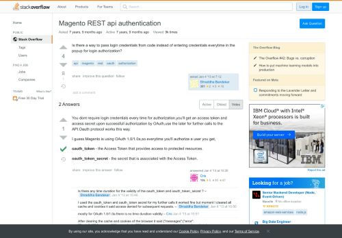 
                            6. Magento REST api authentication - Stack Overflow