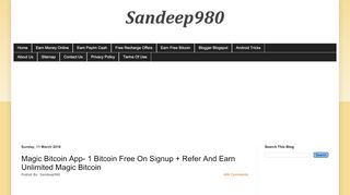 
                            7. Magic Bitcoin App- 1 Bitcoin Free On Signup + Refer And Earn ...