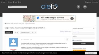 
                            9. Magic Home App / Account anlegen / Netzwerkfehler - ALEfo.de