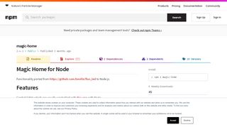 
                            5. magic-home - npm
