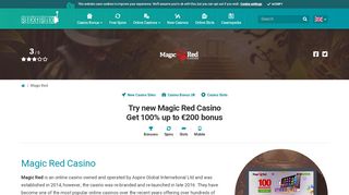 
                            13. Magic Red Casino - Sign Up & Get your no deposit bonus - Slotsia