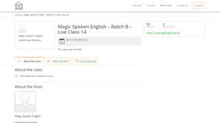 
                            12. Magic Spoken English – Batch B – Live Class 14 Online ...