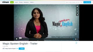 
                            9. Magic Spoken English - Trailer on Vimeo