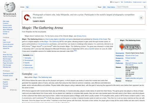 
                            6. Magic: The Gathering Arena - Wikipedia