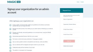 
                            2. MAGICApp - Org Signup