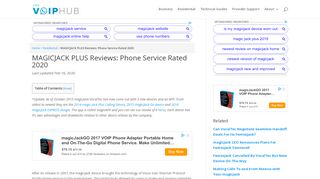 
                            13. MAGICJACK PLUS Review: Service Rated for 2019 // TheVoIPHub™