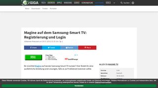 
                            11. Magine auf dem Samsung-Smart TV: Registrierung und Login – GIGA