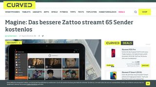 
                            6. Magine: Das bessere Zattoo streamt 65 Sender kostenlos ... - Curved