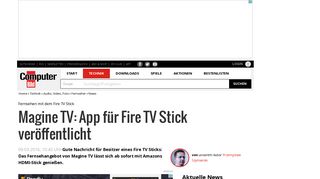
                            8. Magine TV: App für Fire TV Stick ist da - AUDIO VIDEO FOTO BILD