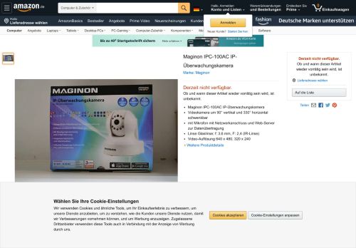 
                            11. Maginon IPC-100AC IP-Überwachungskamera: Amazon.de ...