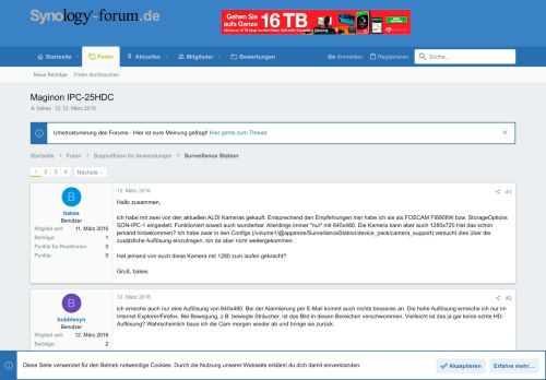 
                            13. Maginon IPC-25HDC [Archiv] - Das deutsche Synology Support Forum