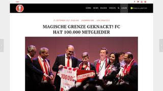 
                            11. Magische Grenze geknackt! FC hat 100.000 Mitglieder ...