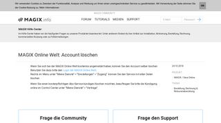 
                            4. MAGIX Online Welt: Account löschen - MAGIX.info