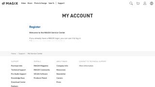 
                            2. MAGIX Service Center – Login to your account - magix ag