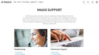 
                            11. MAGIX Support & Hilfe - Kundendienst und technischer Support