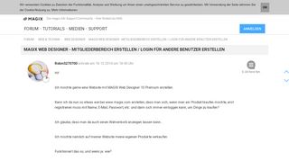 
                            2. MAGIX WEB DESIGNER - MITGLIEDERBEREICH ERSTELLEN / LOGIN FÜR ...