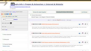 
                            9. magix.info > Fragen & Antworten > Internet & Website