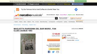 
                            8. MAGLIETTA RARISSIMA DEL BAR MARIO , FAN CLUB LIGABUE ...