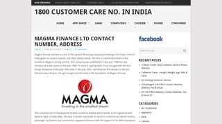 
                            12. Magma Finance Ltd Contact Number, Address - 1800 Customer Care ...