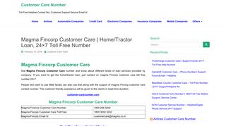 
                            11. Magma Fincorp Customer Care | Home/Tractor Loan, 24×7 Toll Free ...