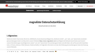 
                            11. magnalister Datenschutzerklärung