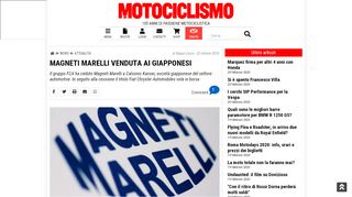 
                            11. Magneti Marelli venduta da FCA ai Giapponesi di Calsonic Kansei ...