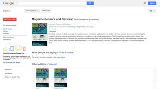 
                            12. Magnetic Sensors and Devices: Technologies and Applications