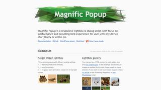 
                            6. Magnific Popup: Responsive jQuery Lightbox Plugin - Dmitry Semenov