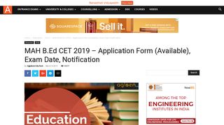 
                            5. MAH B.Ed CET 2019 – Exam Date (Released), Notification ...